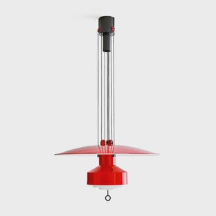 Saliscendi LED hanglamp, rood Stilnovo - Woonkamer - Designer - Metaal - 1 lamp