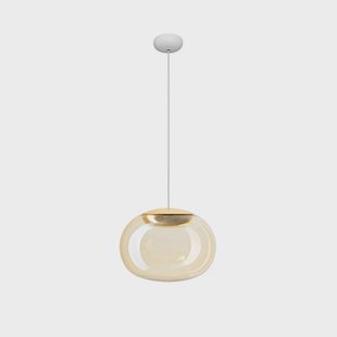 La Mariée LED hanglamp, goud/wit, Ø 28 cm Stilnovo - Woonkamer - Designer - Glas - 1 lamp