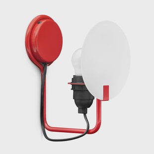 Bugia LED wandlamp, rood, 1-lamp Stilnovo - Woonkamer - Designer - Metaal - 1 lamp