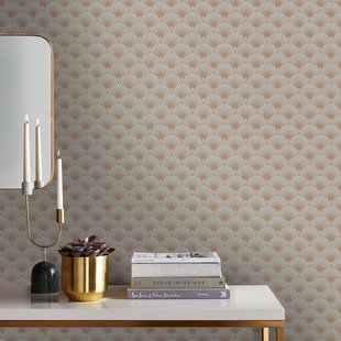 Decomode Vliesbehang Ecailles Gatsby - Beige - Roze - 10,05 M X 52 Cm