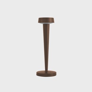 Lea LED-batterijkaarsenhouder, vaas, donkerbruin 28 cm Lucande - Woonkamer - Modern - Metaal - 1 lamp