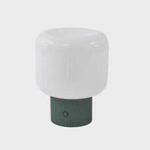 Katrin Palme LED tafellamp op batterijen, groen, glas Lucande - Woonkamer - Modern - 1 lamp