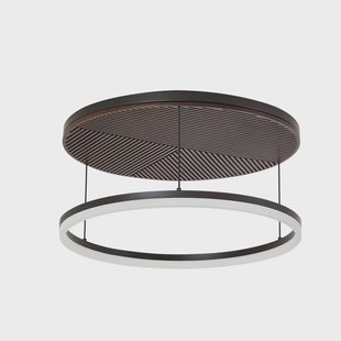 Orven LED plafondlamp Ø 50 cm dimbaar zwart Lucande - Woonkamer - Modern - Metaal - 1 lamp