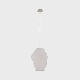 Tovina hanglamp, textiel, wit, Ø 35 cm Lucande - Eetkamer - Scandinavisch - Stof - 1 lamp