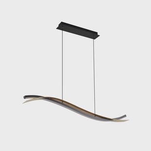 Alevia LED hanglamp, zwart/goud, CCT Lucande - Eetkamer - Designer - Metaal