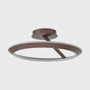 Eldra LED plafondlamp Ø 55 cm CCT bruin Lucande - Woonkamer - Modern - Metaal - 1 lamp