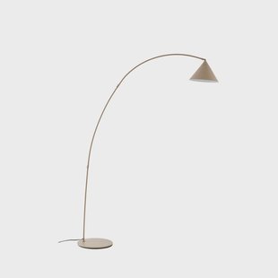 Triangolo booglamp, beige, hoogte 195 cm, metaal Lindby - Woonkamer - Modern