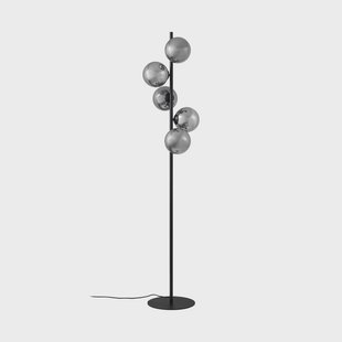 Orbelia vloerlamp, zwart, 5-lamps, glas Lindby - Woonkamer - Modern - Meerdere lampen