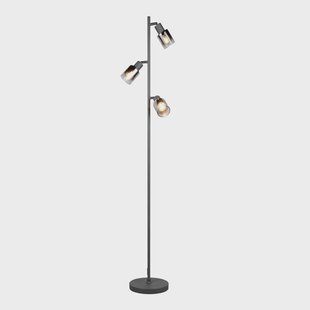 Reality Leuchten Vloerlamp Cadiz, zwart/antraciet, 3-lamps, hoogte 154 cm