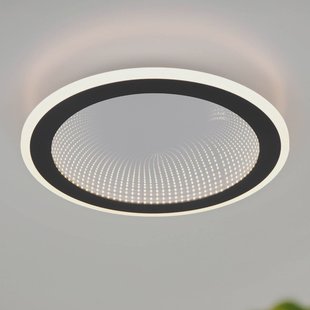 Reality Leuchten LED plafondlamp Glace, zwart, CCT, dimbaar, metaal