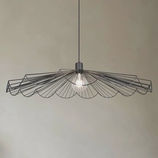 Reality Leuchten Hanglamp Margarita, Ø 80 cm, zwart, E27, metaal