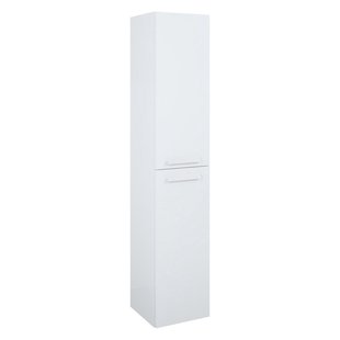 Elita Hoge Badkamerkast Ness 30cm - Wit Glanzend - Met 2 Deuren - 30x150x32cm