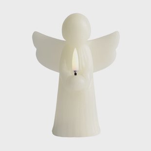 ANGEL LED-kaars, grijs, was, hoogte 16 cm Uyuni Lighting - Woonkamer - Andere - 1 lamp