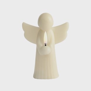 ANGEL LED-kaars, crème, was, hoogte 16 cm Uyuni Lighting - Woonkamer - Andere - 1 lamp