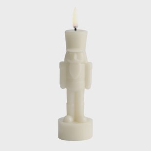 NUTCRACKER LED-kaars, lichtgrijs, hoogte 17 cm - Uyuni Lighting - Woonkamer - Andere - 1 lamp