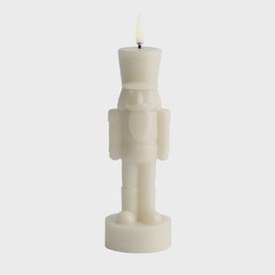 NUTCRACKER LED-kaars, lichtgrijs, hoogte 21 cm - Uyuni Lighting - Woonkamer - Andere - 1 lamp