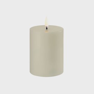 PILLAR LED-kaars, lichtgrijs Hoogte 10 cm Was Uyuni Lighting - Woonkamer - Andere - 1 lamp
