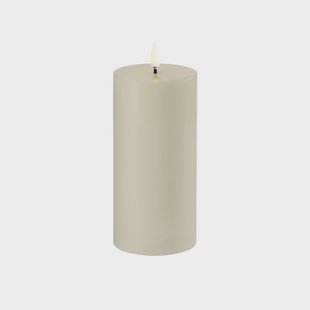 PILLAR LED-kaars, lichtgrijs Hoogte 15 cm Was Uyuni Lighting - Woonkamer - Andere - 1 lamp