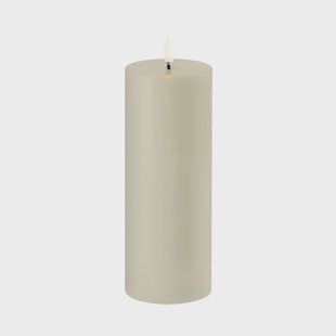 PILLAR LED-kaars, lichtgrijs Hoogte 20 cm Was Uyuni Lighting - Woonkamer - Andere - 1 lamp
