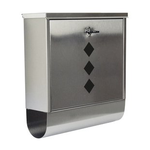 Burg-wächter Wandbrievenbus Square 6200 Ni - Staal - Rvs - 30,5x31x9 Cm