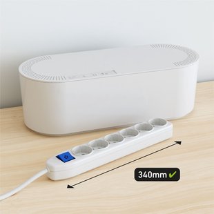 D-line Kabelbox Opbergdoos Voor 6-voudige Stekkerdoos Wit