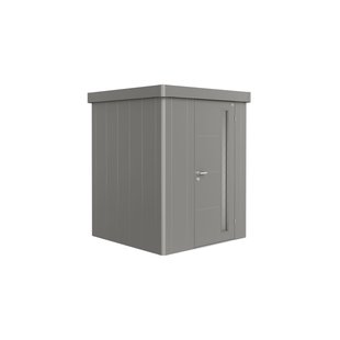 Biohort Metalen Tuinhuis Neo - Kwartsgrijs Metallic - 180x180cm - Enkele Deur