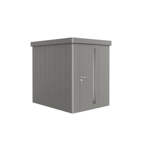 Biohort Metalen Tuinhuis Neo - Kwartsgrijs Metallic - 180x236cm - Enkele Deur