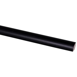 Kwartronde Lat - Grenen - Gelakt - Zwart - 13x13mm - 270cm