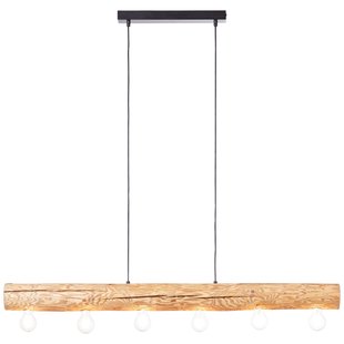 Brilliant Hanglamp Trabo Hout 6xe27 25w