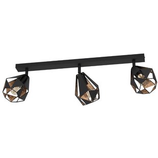 Eglo Plafondlamp 3-lichts E27 Carlton 7 Lengte 730 Zwart/koper