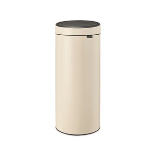 Brabantia Afvalbak Touch Bin - Staal - Soft Beige - 29.5x32x72cm - 30l