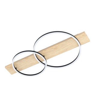 Eglo Plafondlamp Boyal Hout Zwart 12w