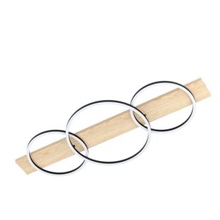Eglo Plafondlamp Boyal Hout Zwart 2x12w