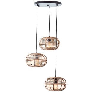 Brilliant Hanglamp Woodball Rotan ⌀28cm 3xe27