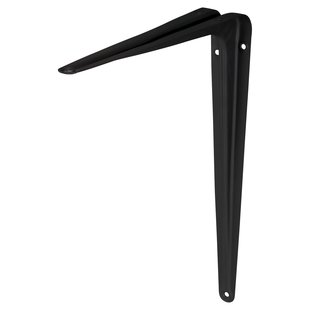 Plankdrager Model 6 Mat Zwart 30x25cm