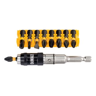 Dewalt Extreme Impact Torsion Schroefbits + Zwenkbare Bithouder Set 10-delige