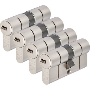 Abus Veiligheidscilinder D10ps 30/30 Mm Skg** - Met Boorbeveiliging - Met Certificaat - 5 Sleutels - Set Van 4