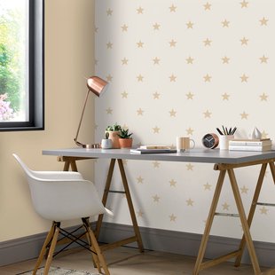 Vliesbehang Friends & Coffee 16648 - Beton Beige - Goud - 10,05m X 53cm