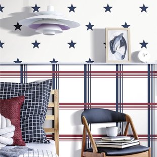 Vliesbehang Friends & Coffee 16665 - Donkerrood - Blauw - Wit - 10,05m X 53cm