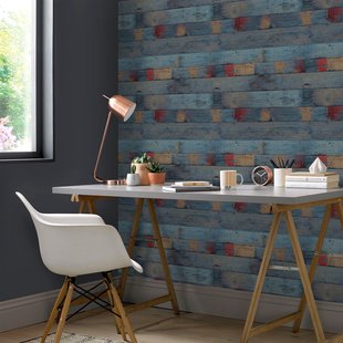 Vliesbehang Friends & Coffee 16672 - Blauw - Donkerrood - Beige-bruin - 10,05m X 53cm