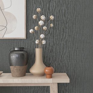 Vliesbehang Assorti 2022-2024 33967 - Donkergrijs - Grafiet - 10,05m X 53cm