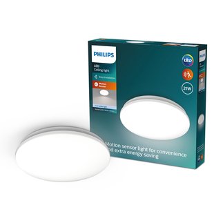 Philips Plafondlamp Acuna - Koel Wit - 28cm - 21w - Met Sensor