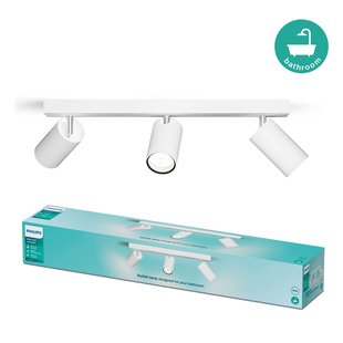 Philips Opbouwspot Badkamer Idris - Wit - 3xgu10