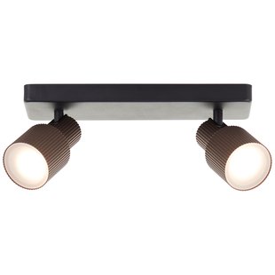 Brilliant Opbouwspot Cadiz Zwart Messing 2xgu10 5w