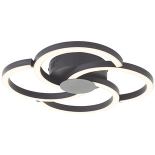 Brilliant Plafondlamp Fico Zwart 18w