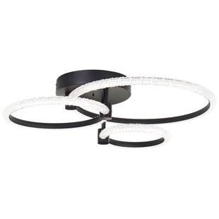 Brilliant Plafondlamp Aydin Zwart Met Kristaleffect 30w