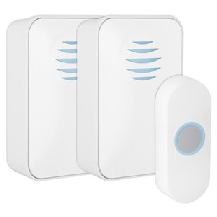 Exin Gong Set - 2 X Batterij - Beldrukker - Licht - Wit