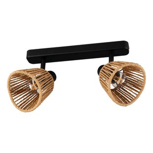 Eglo Opbouwspot Keelby - Natuur - Zwart - 2xe14