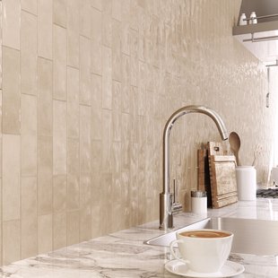 Nolita Wandtegel - Beige - 6,5x20 Cm - 0,36 M²