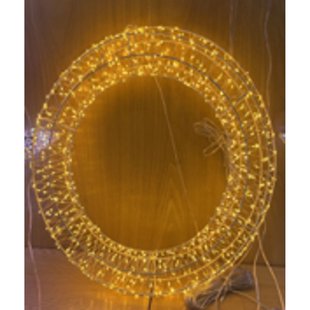 Central Park Krans Met Lichtjes - Warm Wit - 50cm
